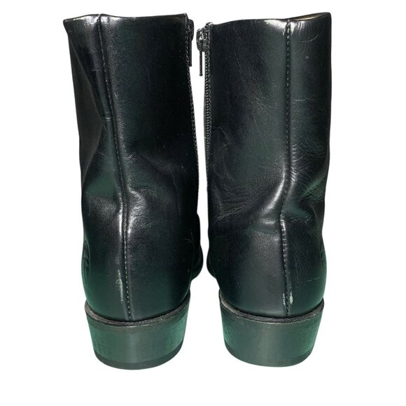 Durango Black Leather Side Zip Up Short Western Boots Mens Size 10.5 D USA Made - Picture 4 of 9